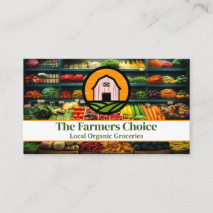 Grocery Store   Produce   Barn Logo Business Card