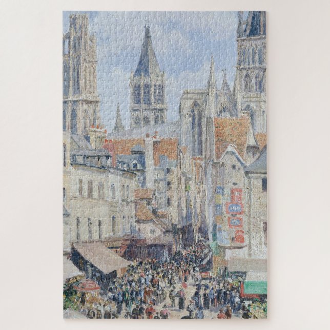 Grocery Street | Rouen France 1898 Camille Pissar Jigsaw Puzzle (Vertical)