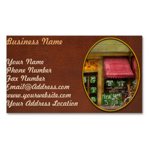 Grocery - The neighbourhood grocer 1939 Magnetic Business Card