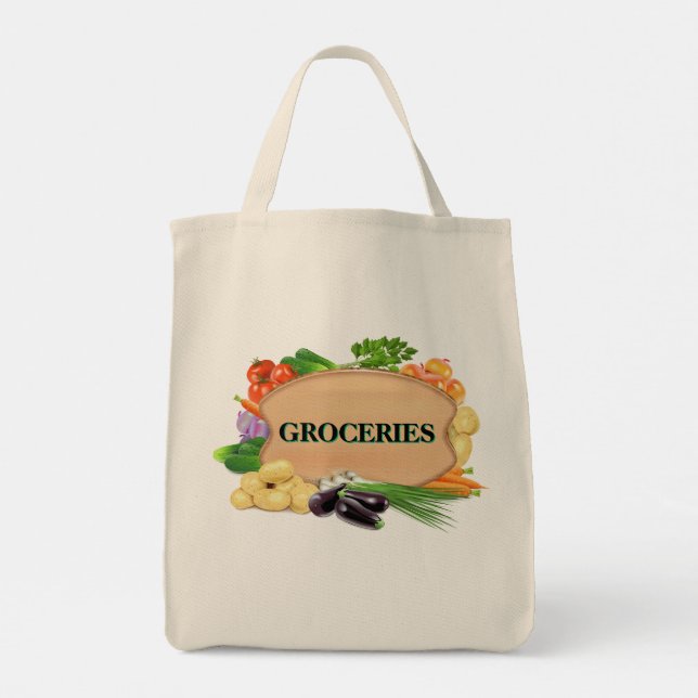  Grocery Tote Bag (Back)
