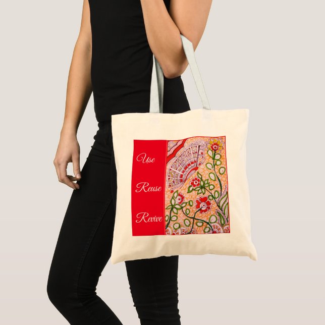 Grocery Tote bag - Butterfly red (Front (Product))