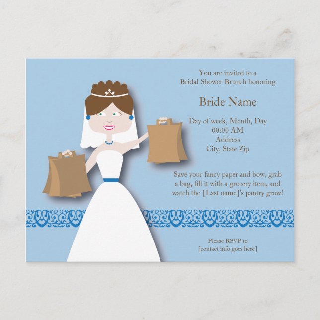 Grocery Wedding Shower Invite (Front)