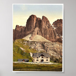 Grodnerjoch, hospice and Sella, Tyrol, Austro-Hung Poster