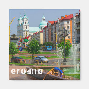 Grodno Belarus Architecture City View People Magnet