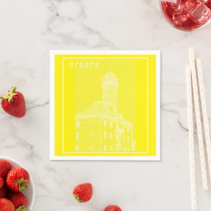 Grodno Belarus Architecture City View Water Tower Napkin