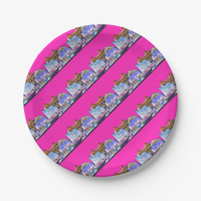 Grodno Belarus Architecture Paper Plate (Front)
