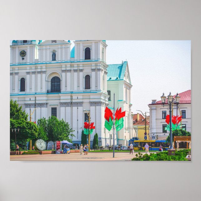 Grodno Belarus City Architecture Life People Poster (Front)