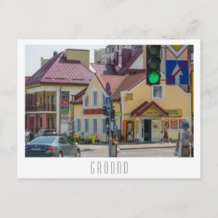 Grodno Belarus City Architecture Street View Postcard