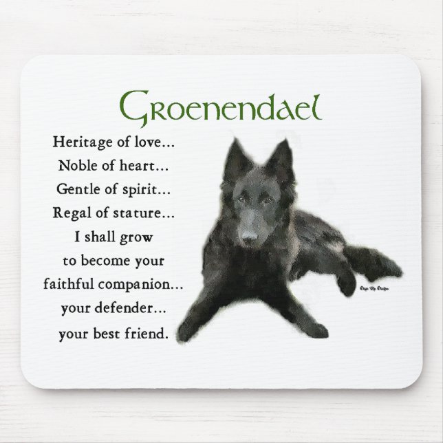 Groenendael Belgian Sheepdog Gifts Mouse Mat (Front)