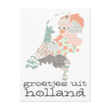 Groetjes Uit Holland Province Map Patchwork Style