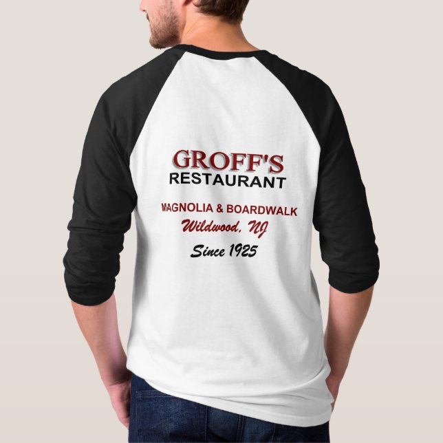 Groff's Restaurant Black Long Sleeve 86 T-Shirt (Back)