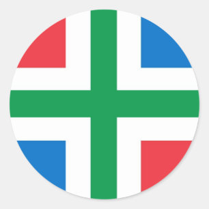 Groningen Flag Netherlands country region Classic Round Sticker