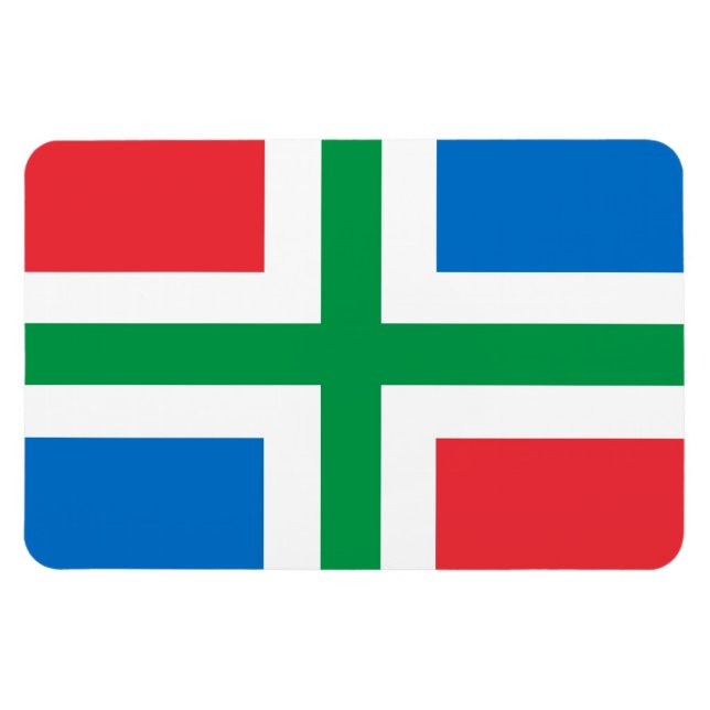 Groningen Flag Netherlands country region Magnet (Horizontal)