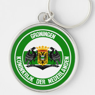 Groningen Round Emblem Key Ring