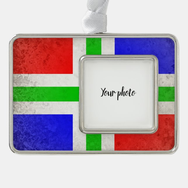 Groningen Silver Plated Framed Ornament (Front)