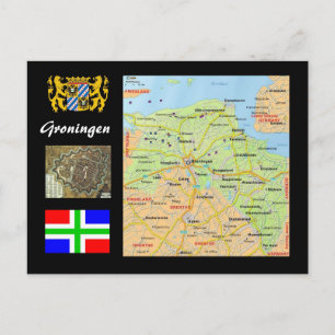 Groningen- The Netherlands map Postcard