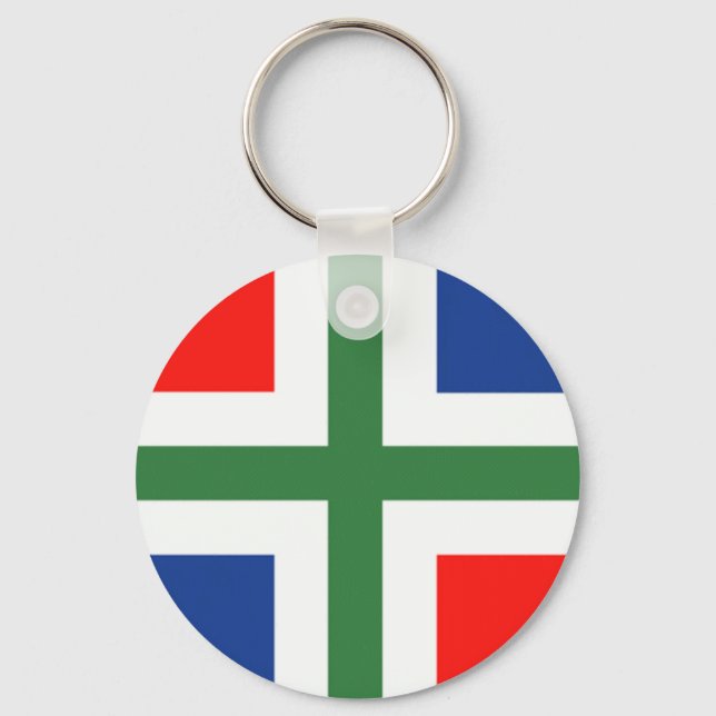 Groningse vlag sleutelhanger key ring (Front)
