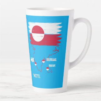 Grönland nuuk vintage Flagge  Latte Mug