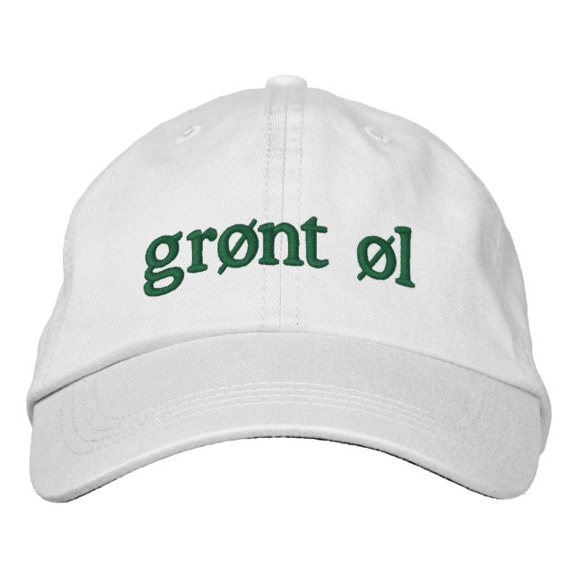 Grønt øl embroidered hat (Front)