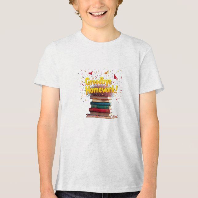 Groodbye Homework Tri-Blend Shirt (Front)
