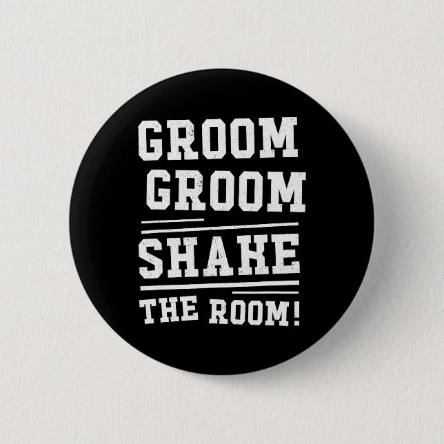 Groom3  6 cm round badge (Front)