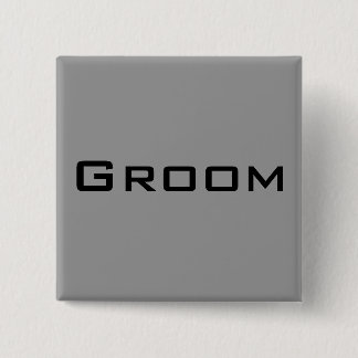 Groom 15 Cm Square Badge