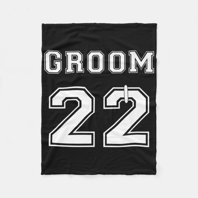Groom 2022 Engagement Party Matching Honeymoon Bri Fleece Blanket (Front)