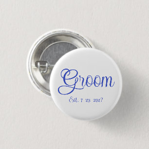 Groom 3 Cm Round Badge