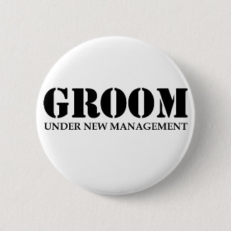 Groom 6 Cm Round Badge