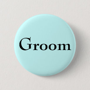 Groom 6 Cm Round Badge
