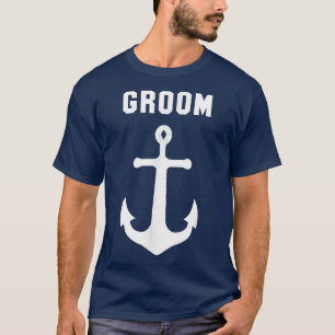 Groom Anchor Nautical Gift Sailing Ship Yacht857 T-Shirt