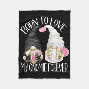 Groom And Bride Gnomes For Wedding Couple Bachelor Fleece Blanket