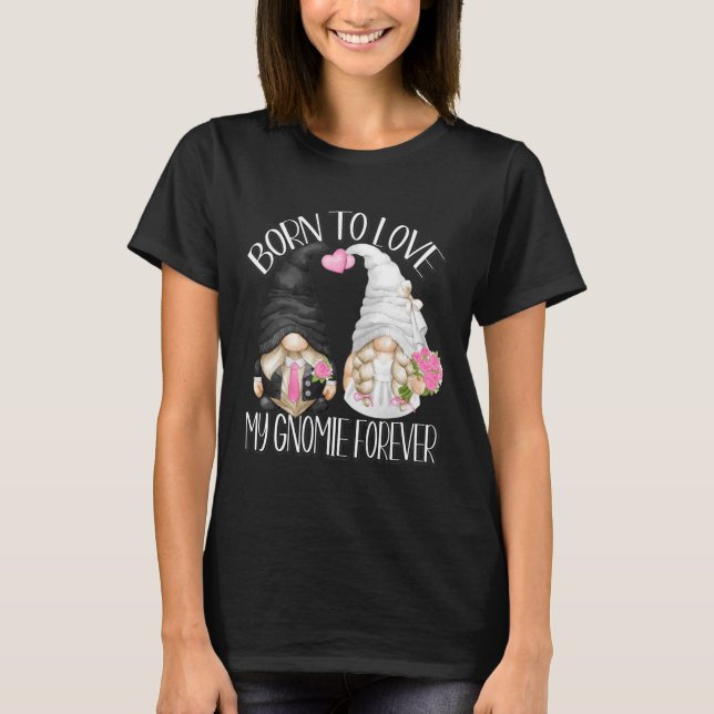 Groom And Bride Gnomes For Wedding Couple Bachelor T-Shirt (Front)
