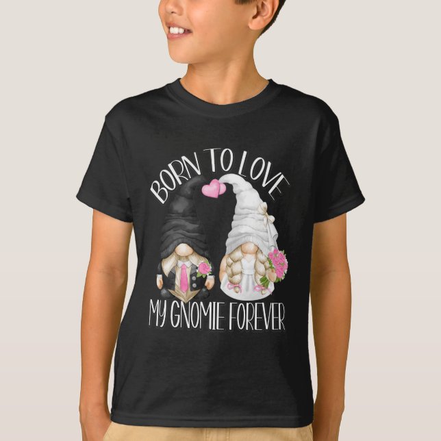 Groom And Bride Gnomes For Wedding Couple Bachelor T-Shirt (Front)