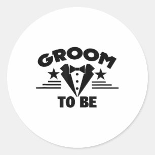 Groom And Bride Wedding S - Groom To Be 2017_1  Classic Round Sticker