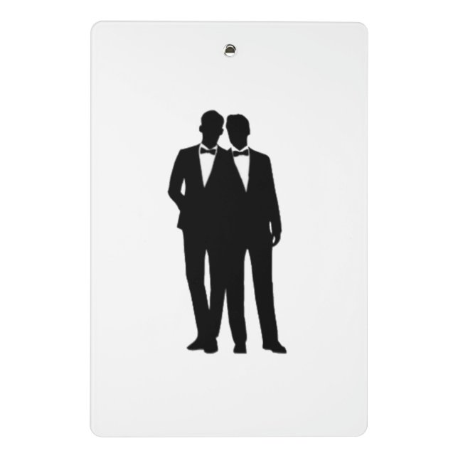 Groom and Groom Wedding Mini Clipboard (Back)