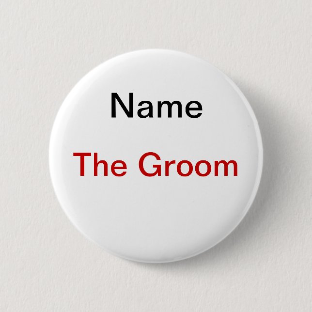 Groom Bachelor Party 6 Cm Round Badge (Front)
