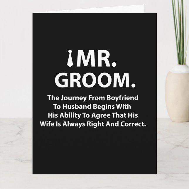 Groom Bachelor Party Greeting Card (Front)