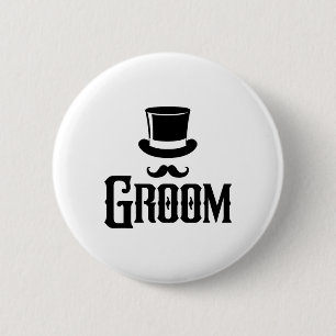 Groom Bachelor Party Top Hat Wedding Funny Matchin 6 Cm Round Badge