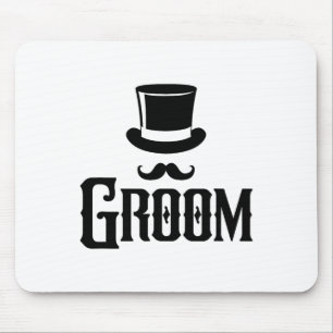 Groom Bachelor Party Top Hat Wedding Funny Matchin Mouse Mat
