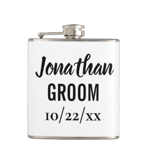 Groom Bachelor Party Wedding Favour Hip Flask