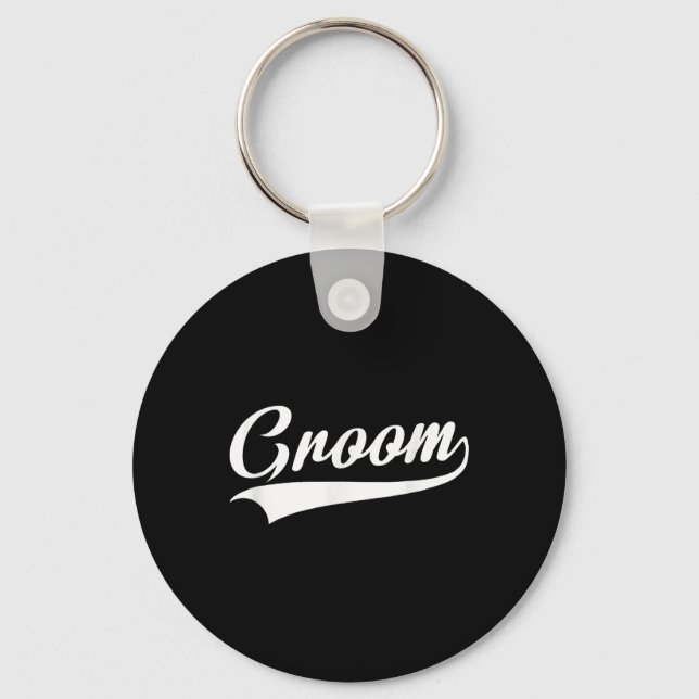 Groom - Bachelor Party - Wedding  Key Ring (Front)