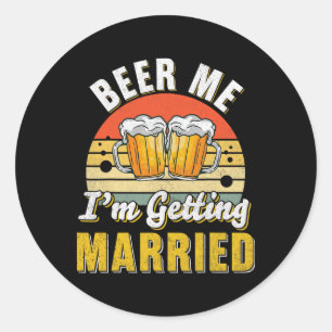 Groom Bachelor Supplies Party Wedding  Classic Round Sticker