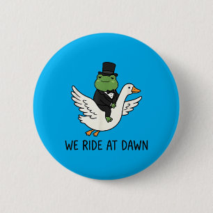 Groom Bachelorette Wedding Day Frog Meme Rides At 6 Cm Round Badge