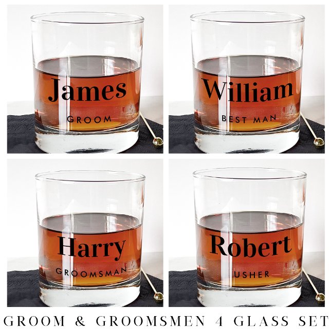 Groom Best Man Groomsman Wedding Whiskey Glass (Creator Uploaded)