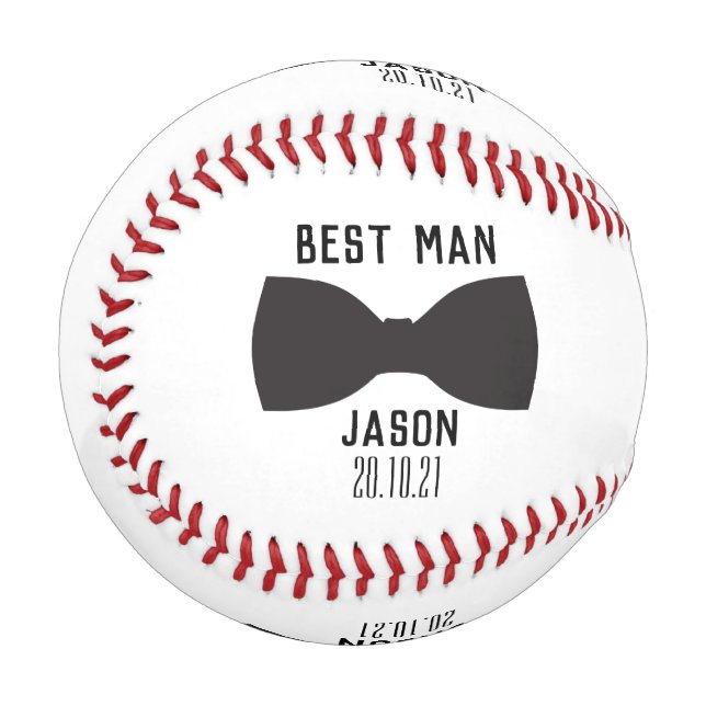 Groom Best Man Wedding Party Gift Baseball (Back Right)