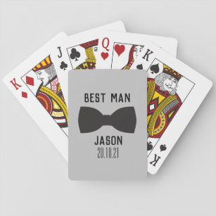 Groom Best Man Wedding Party Gift Playing Cards
