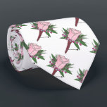Groom Best Man Wedding Rose Boutonniere Tie<br><div class="desc">Features an original marker illustration of a pretty pink rose wedding boutonniere button hole flower, surrounded by delicate baby's breath. Perfect for the groom, groomsmen, and best man! Designer is available to create and upload custom designs to match the colours and themes of your wedding--click "Ask this Designer" to begin...</div>