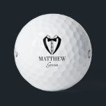 Groom Black Tuxedo With Bow Tie Golf Balls<br><div class="desc">These golf balls are a great favor for the groom in your wedding party. They feature a fabulous tuxedo and bow tie in black. With a first name in a traditional CAP font and the word groom in a coordinating script font also in black they're perfect for the groom. They'd...</div>