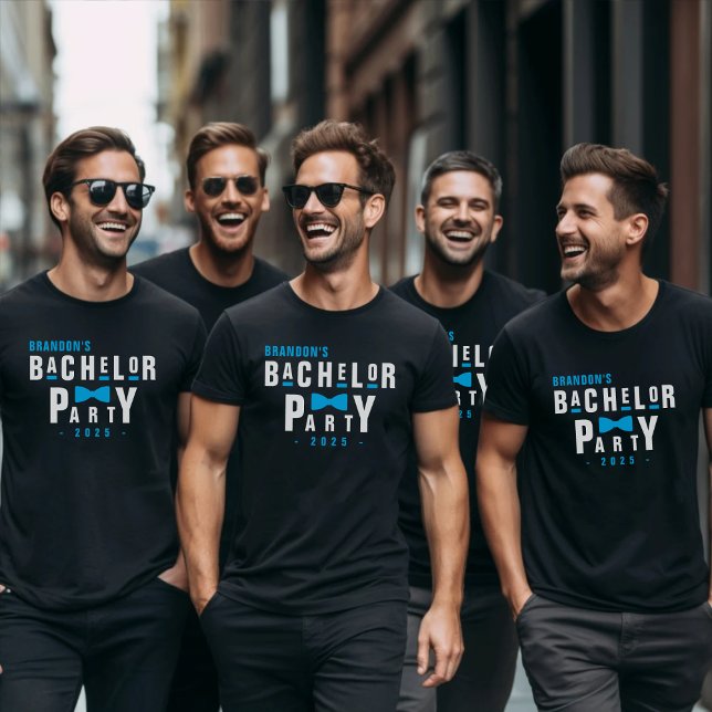 Groom Blue Bowtie Bachelor Party T-Shirt (Groom Blue Bowtie Bachelor Party T-Shirt
)